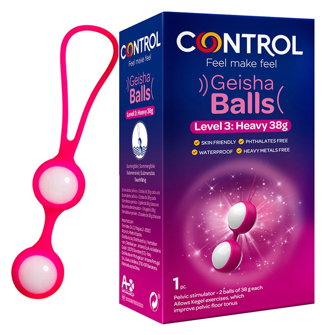 Control geisha balls set 2 bolas 38g Estimulador femenino nivel III Imagen de Control geisha balls set 2 bolas 38g Estimulador femenino nivel III