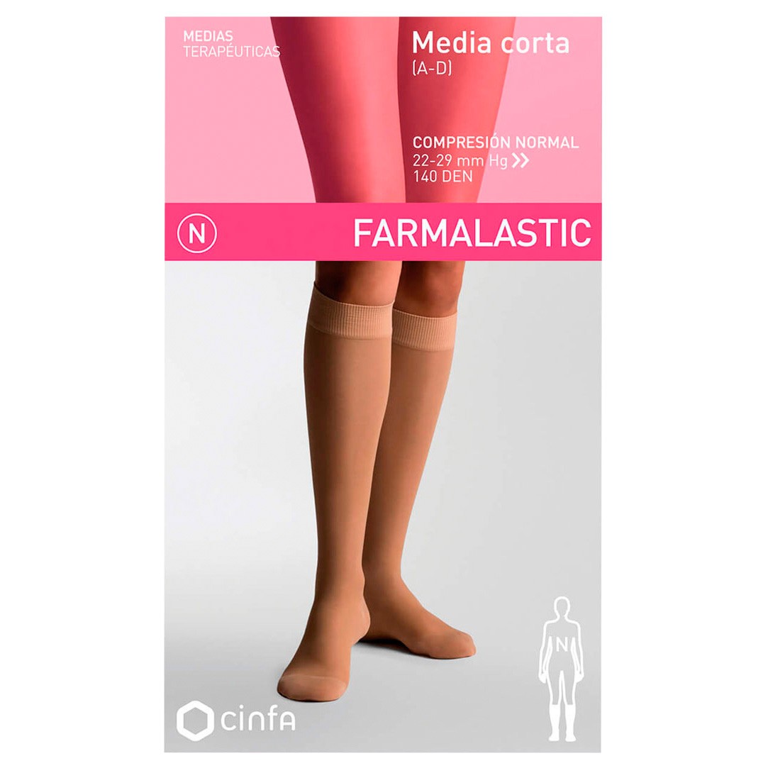 Media farmalastic corta c/n ab camel t/g Imagen de Media farmalastic corta c/n ab camel t/g