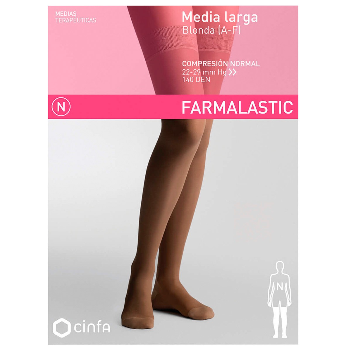 Media farmalastic larga c/n ab camel t/g Imagen de Media farmalastic larga c/n ab camel t/g