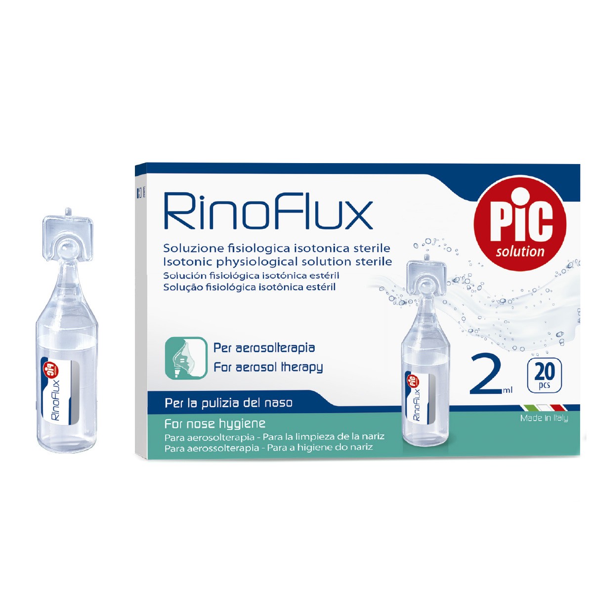 Rinoflux solución fisiológica 2ml x 20uds Imagen de Rinoflux solución fisiológica 2ml x 20uds