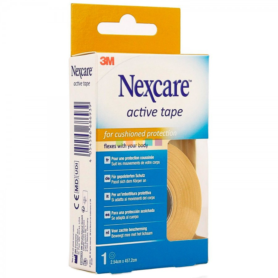 Nexcare active tape 2,5cmx4,5m. Imagen de Nexcare active tape 2,5cmx4,5m.