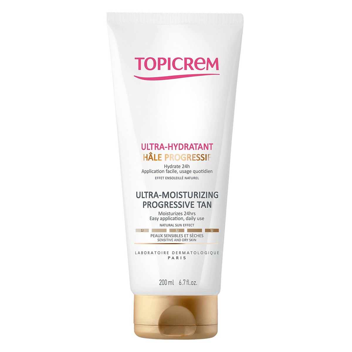 Topicrem ultra-hidratante bronceado progresivo 200ml Imagen de Topicrem ultra-hidratante bronceado progresivo 200ml