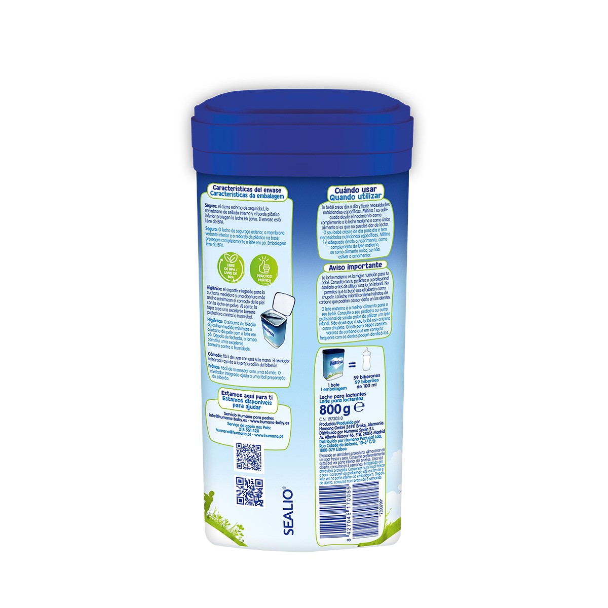 Imagen de Humana Miltina 1 leche para lactantes 800gr
