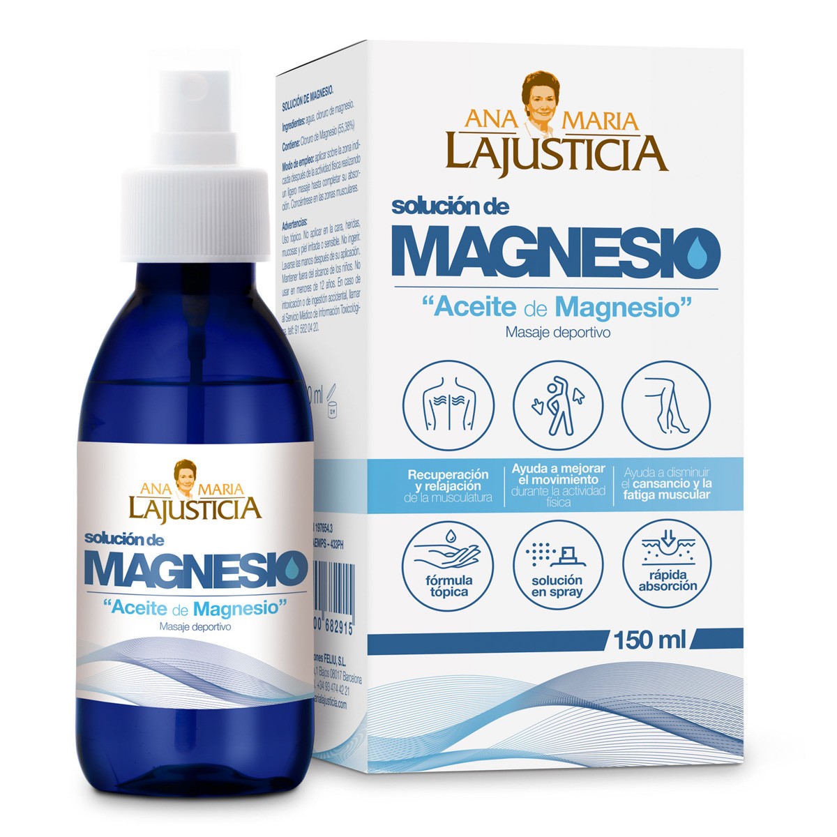 Ana maria Lajusticia aceite de magnesio 150ml Imagen de Ana maria Lajusticia aceite de magnesio 150ml