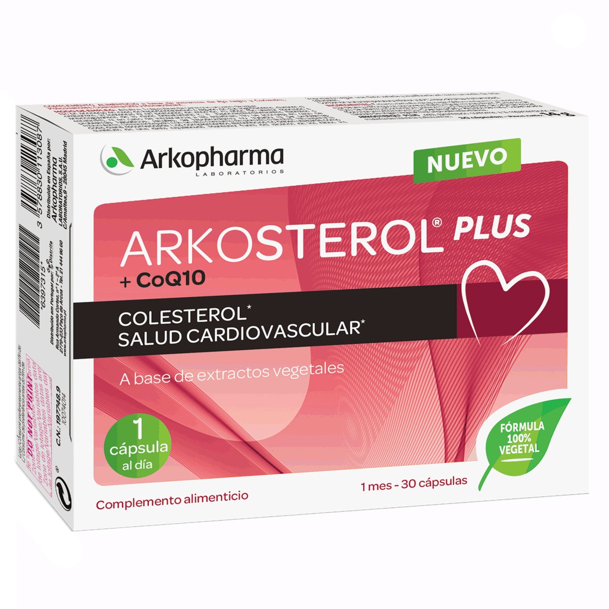 Arkopharma Arkosterol Plus CoQ10 salud cardiovascular 30 cápsulas Imagen de Arkopharma Arkosterol Plus CoQ10 salud cardiovascular 30 cápsulas