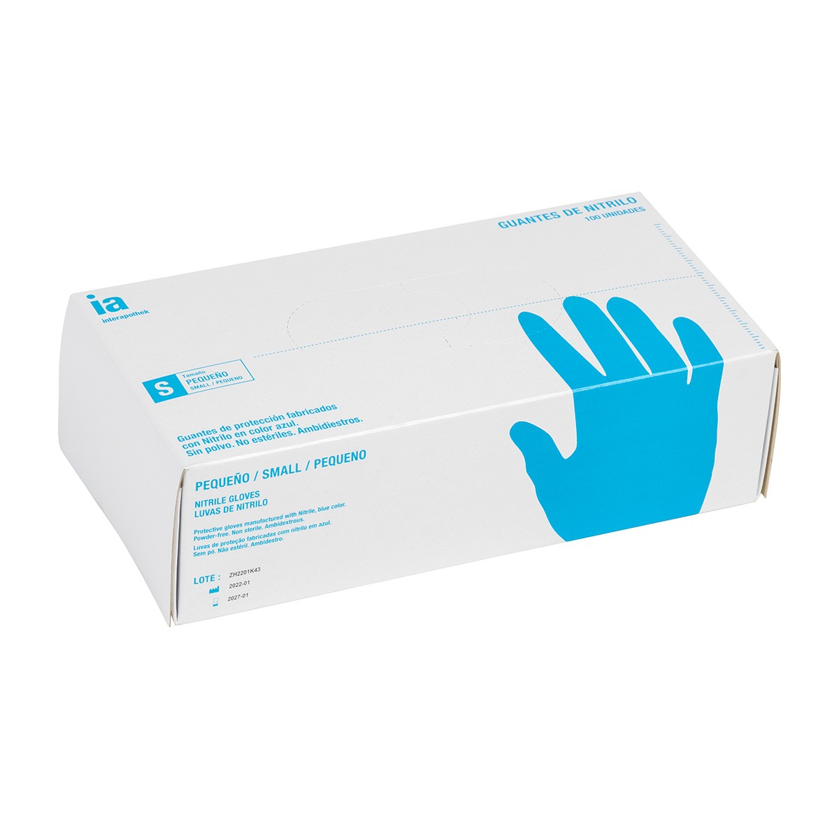 Interapothek guantes de nitrilo talla s 100uds Imagen de Interapothek guantes de nitrilo talla s 100uds