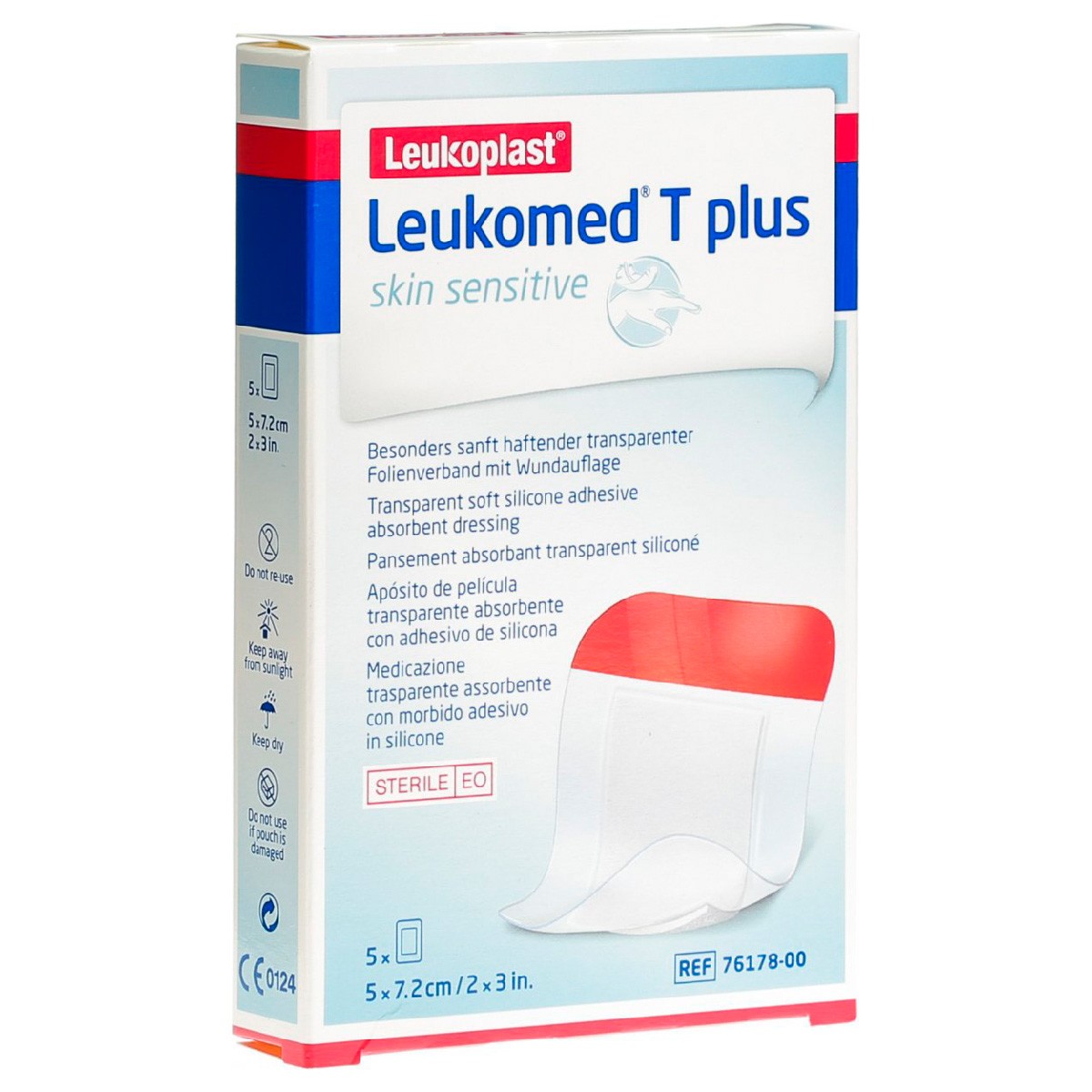 Leukomed T Plus Skin Sensitiv 5cm x 7,2cm 5u Imagen de Leukomed T Plus Skin Sensitiv 5cm x 7,2cm 5u