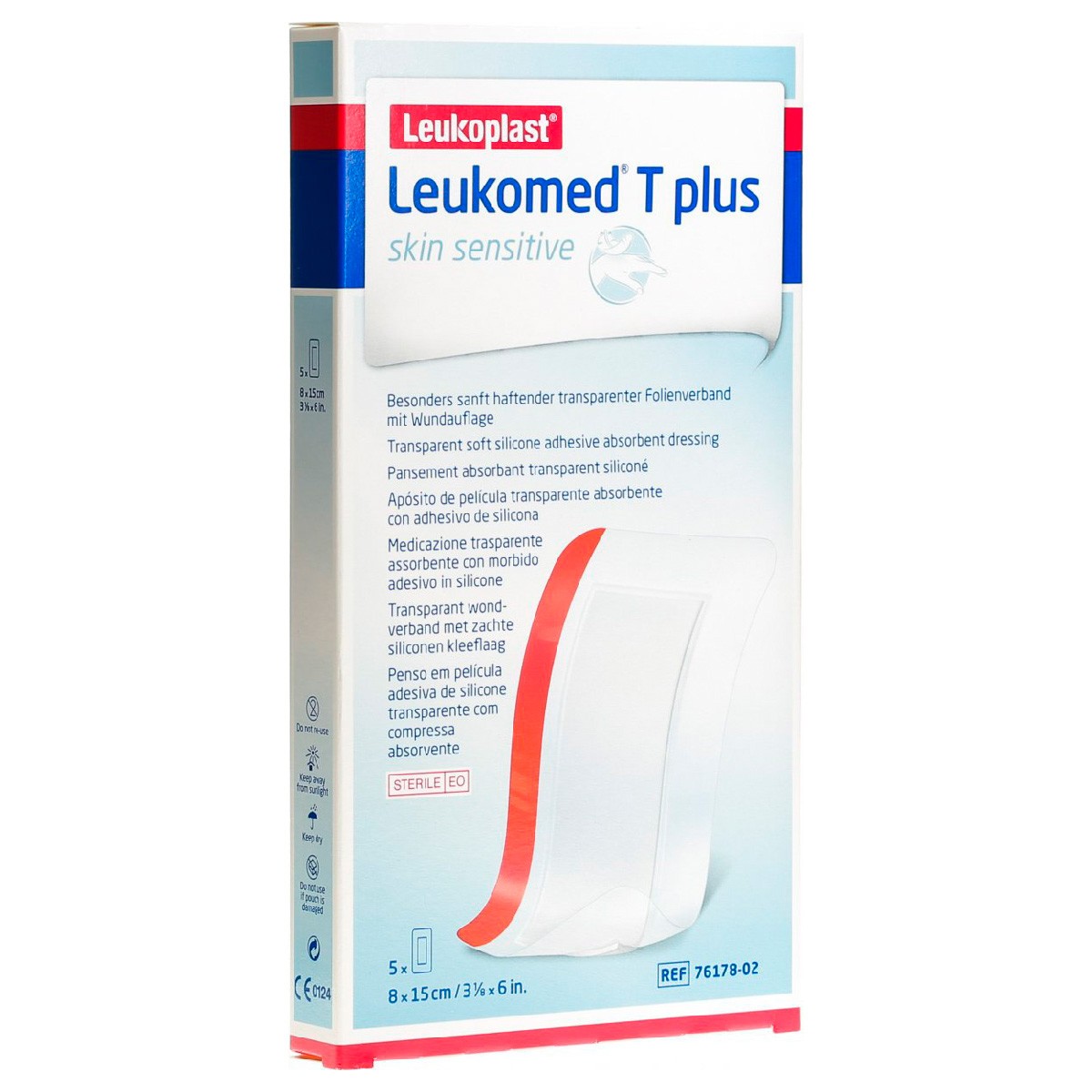 Leukomed T Plus Skin Sensitiv 8cm x 15cm 5u Imagen de Leukomed T Plus Skin Sensitiv 8cm x 15cm 5u