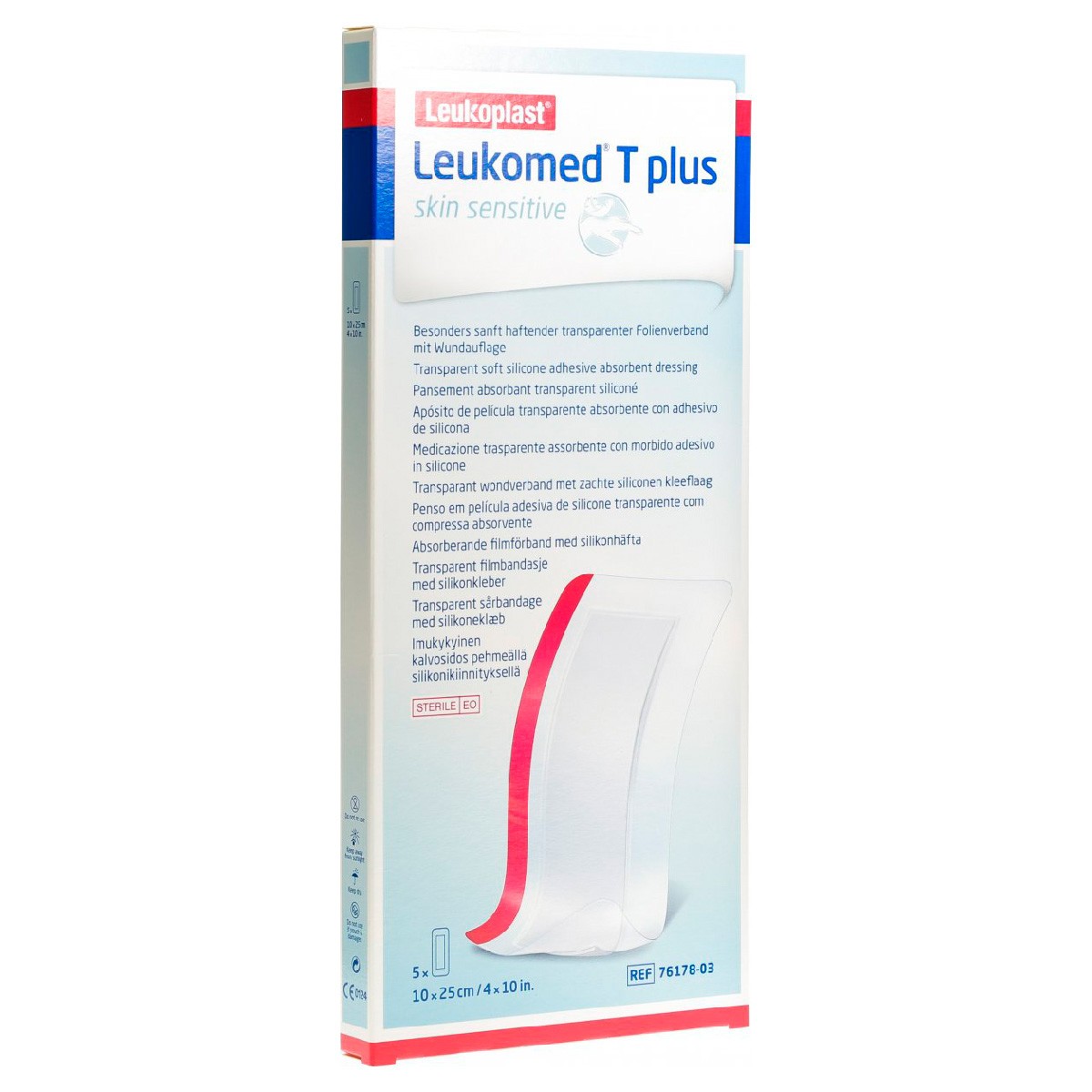 Leukomed T Plus Skin Sensitiv 10cm x 25cm 5u Imagen de Leukomed T Plus Skin Sensitiv 10cm x 25cm 5u