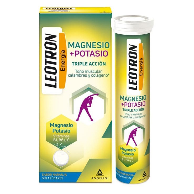 Leotron Magnesio Potasio 54 comprimidos efervescentes Imagen de Leotron Magnesio Potasio 54 comprimidos efervescentes