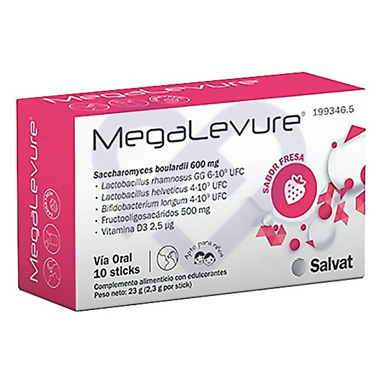 Megalevure sabor fresa 10 sticks Imagen de Megalevure sabor fresa 10 sticks