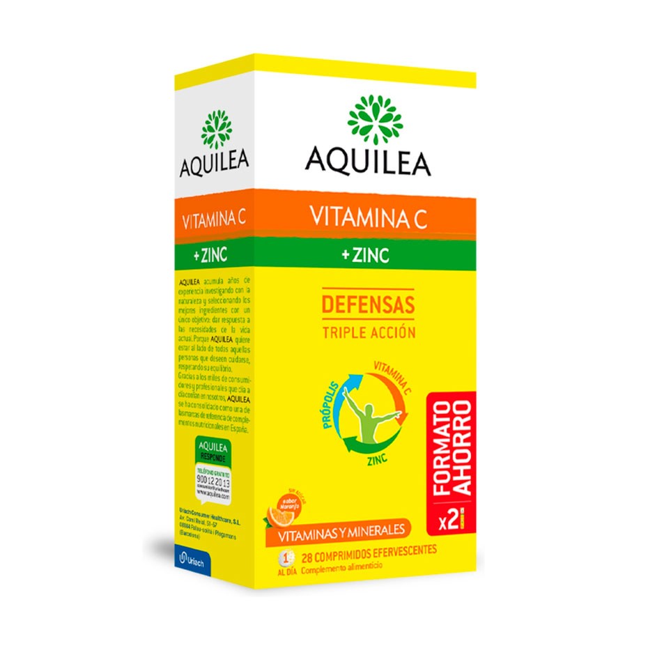 Aquilea vitamina C+ Zinc 28 comprimidos Imagen de Aquilea vitamina C+ Zinc 28 comprimidos
