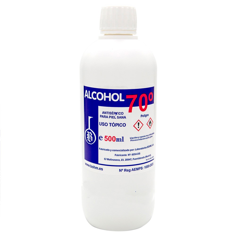Bohm Alcohol 70 grados 500ml Imagen de Bohm Alcohol 70 grados 500ml