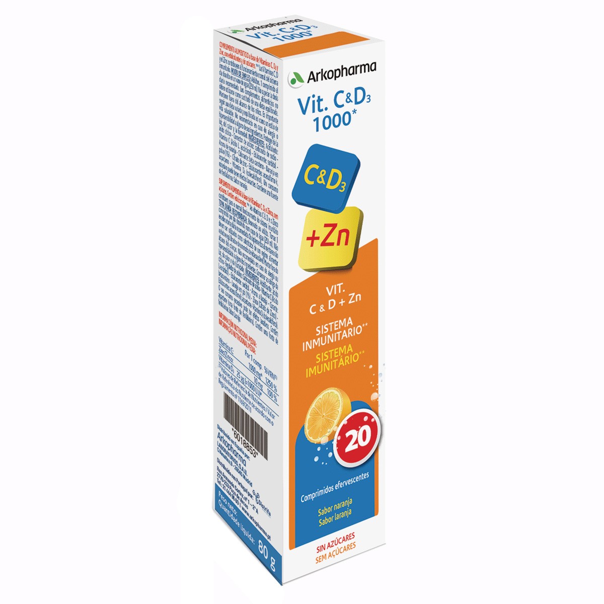 Arkopharma Arkovital vitamina C y D3 20 comprimidos de 1000mg Imagen de Arkopharma Arkovital vitamina C y D3 20 comprimidos de 1000mg