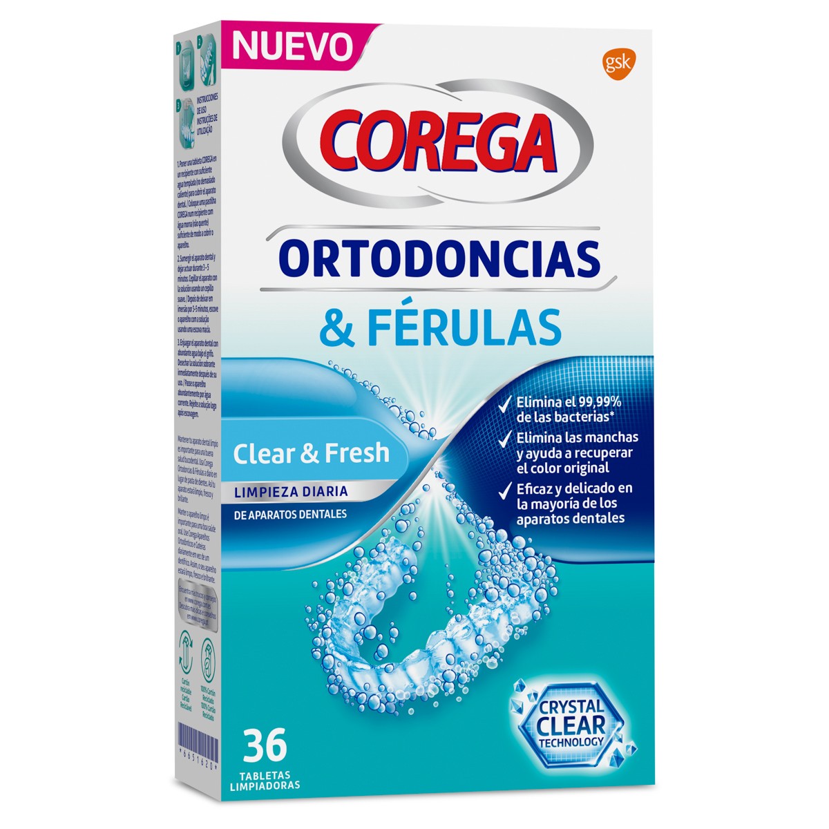 Corega ortodoncias 36 tabletas Imagen de Corega ortodoncias 36 tabletas