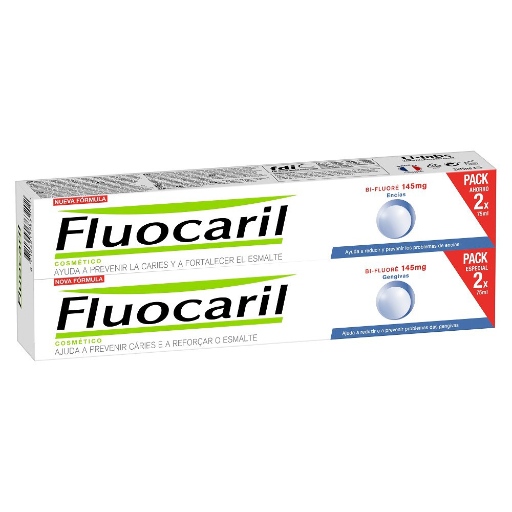 Fluocaril bi-145 encías 2x75ml duplo Imagen de Fluocaril bi-145 encías 2x75ml duplo