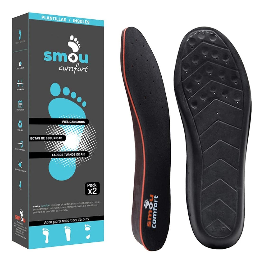 Smou comfort plantilla amortiguación talla 44-45 Imagen de Smou comfort plantilla amortiguación talla 44-45