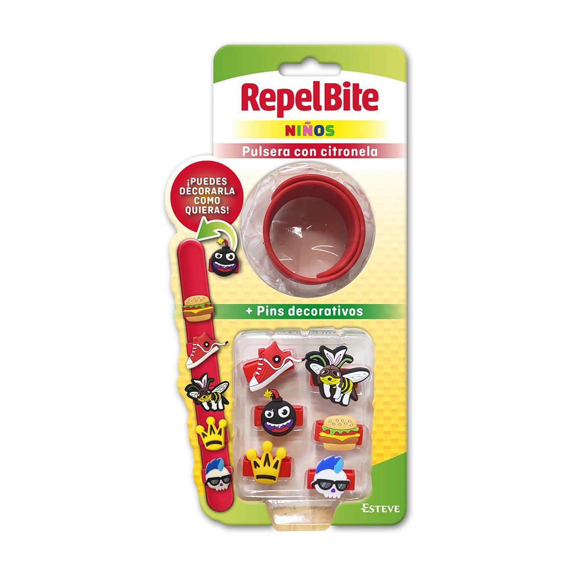 Repel Bite niños pulsera + pins decorativos Imagen de Repel Bite niños pulsera + pins decorativos