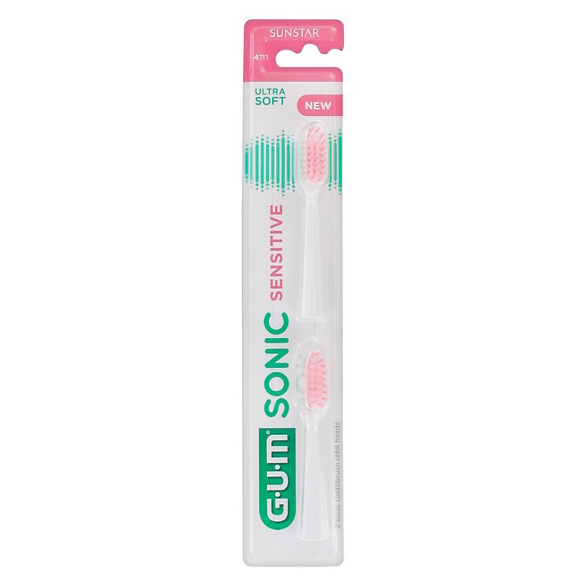 Gum Sonic Sensitive recambios para cepillo de dientes 2u Imagen de Gum Sonic Sensitive recambios para cepillo de dientes 2u