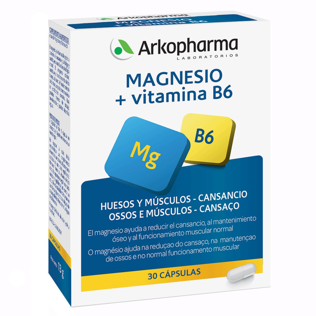Arkovital Magnesio 375mg + Vitamina B6 2 x 21 comprimidos Imagen de Arkovital Magnesio 375mg + Vitamina B6 2 x 21 comprimidos