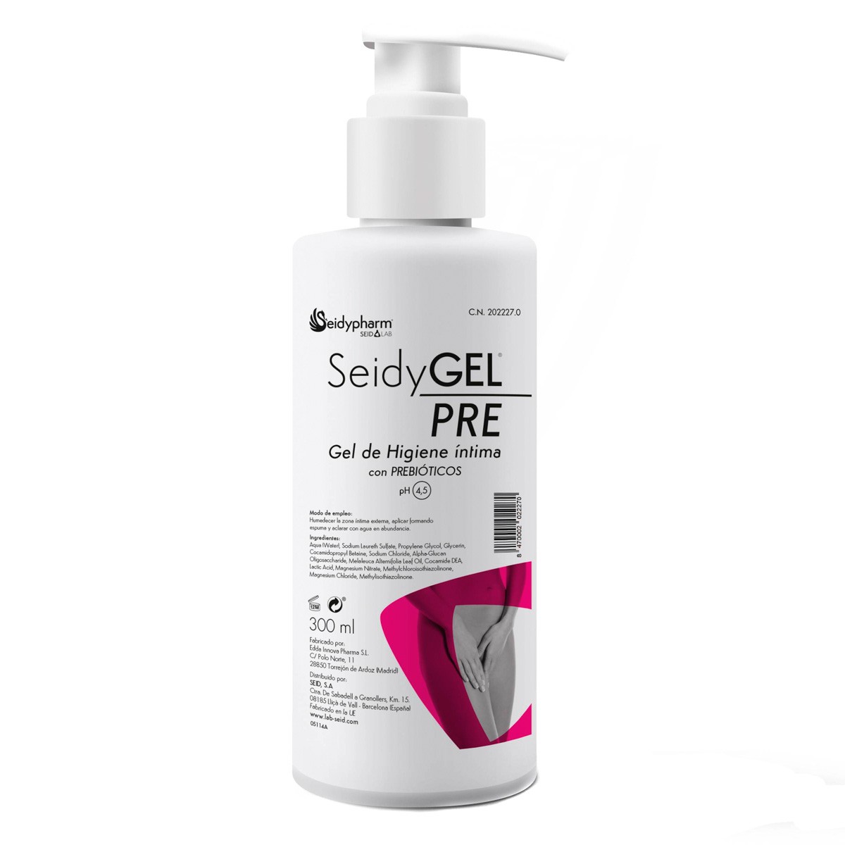 Seidy gel pre higiene íntima 300ml Imagen de Seidy gel pre higiene íntima 300ml