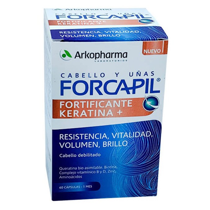 Arkopharma Forcapil fortificante keratina 60 cápsulas Imagen de Arkopharma Forcapil fortificante keratina 60 cápsulas
