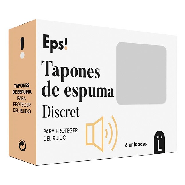 Eps! Tapones espuma discret Talla L 6u Imagen de Eps! Tapones espuma discret Talla L 6u