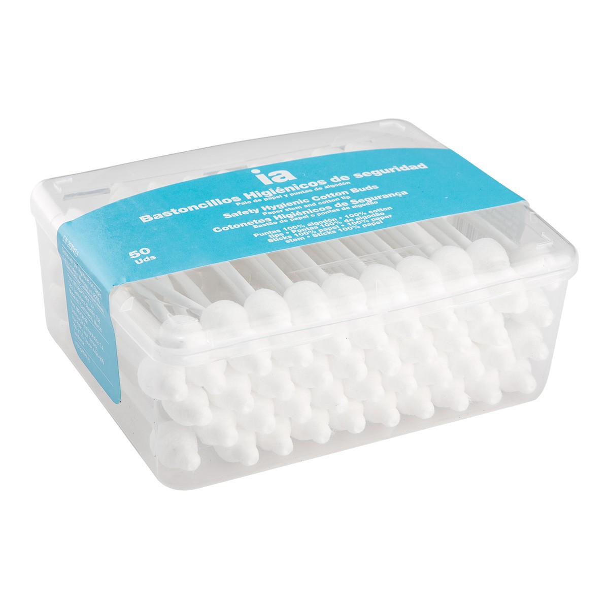 Interapothek bastoncillos con palo de papel con seguridad 50uds Imagen de Interapothek bastoncillos con palo de papel con seguridad 50uds