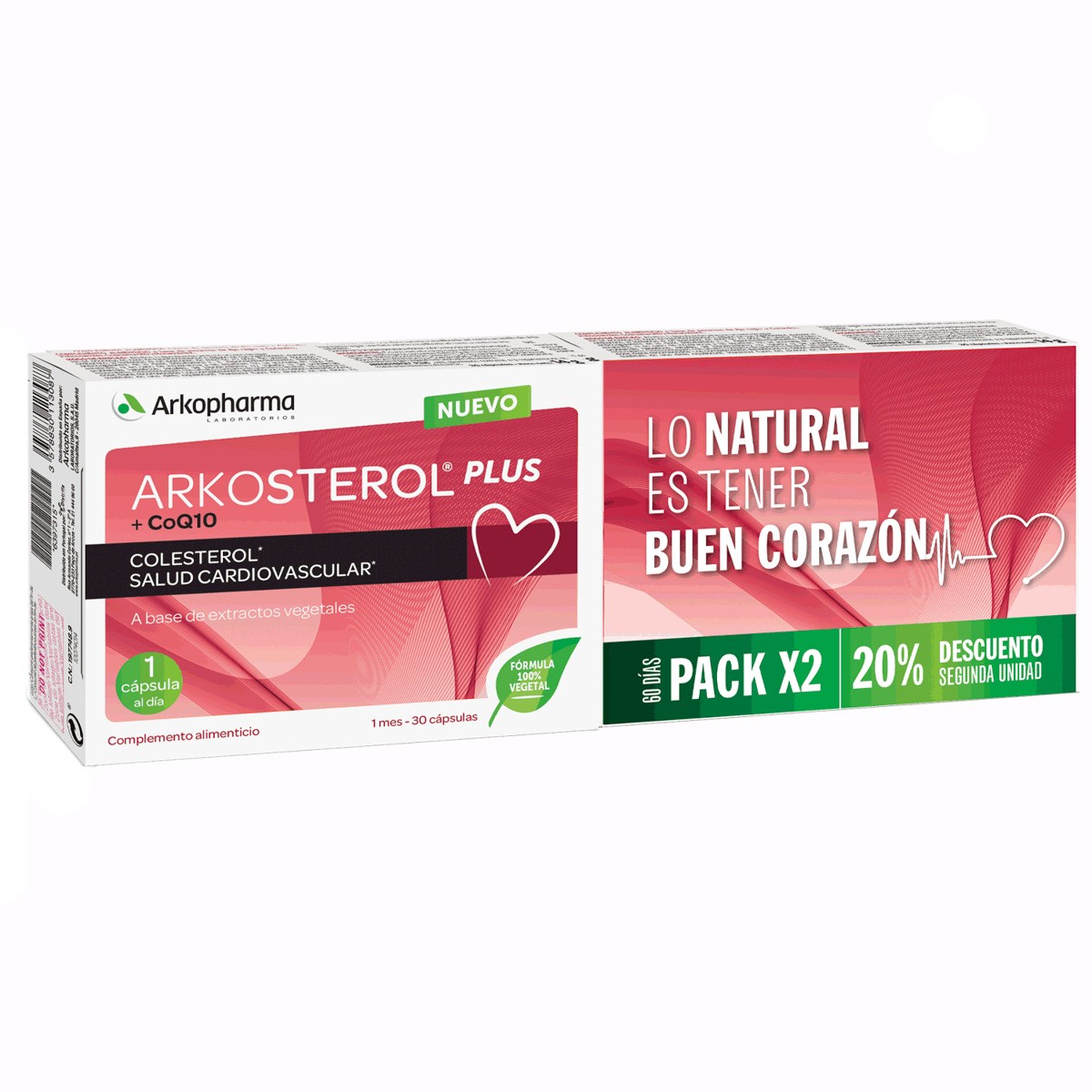 Arkopharma Arkosterol plus 30 cápsulas duplo Imagen de Arkopharma Arkosterol plus 30 cápsulas duplo