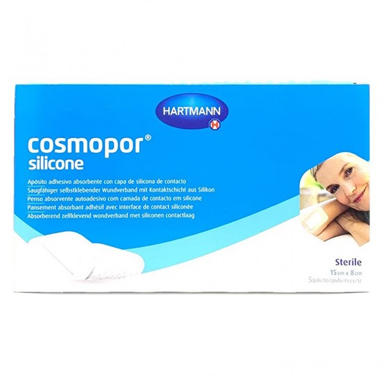Hartmann Cosmopor Silicone P5 15x8cm 5u Imagen de Hartmann Cosmopor Silicone P5 15x8cm 5u