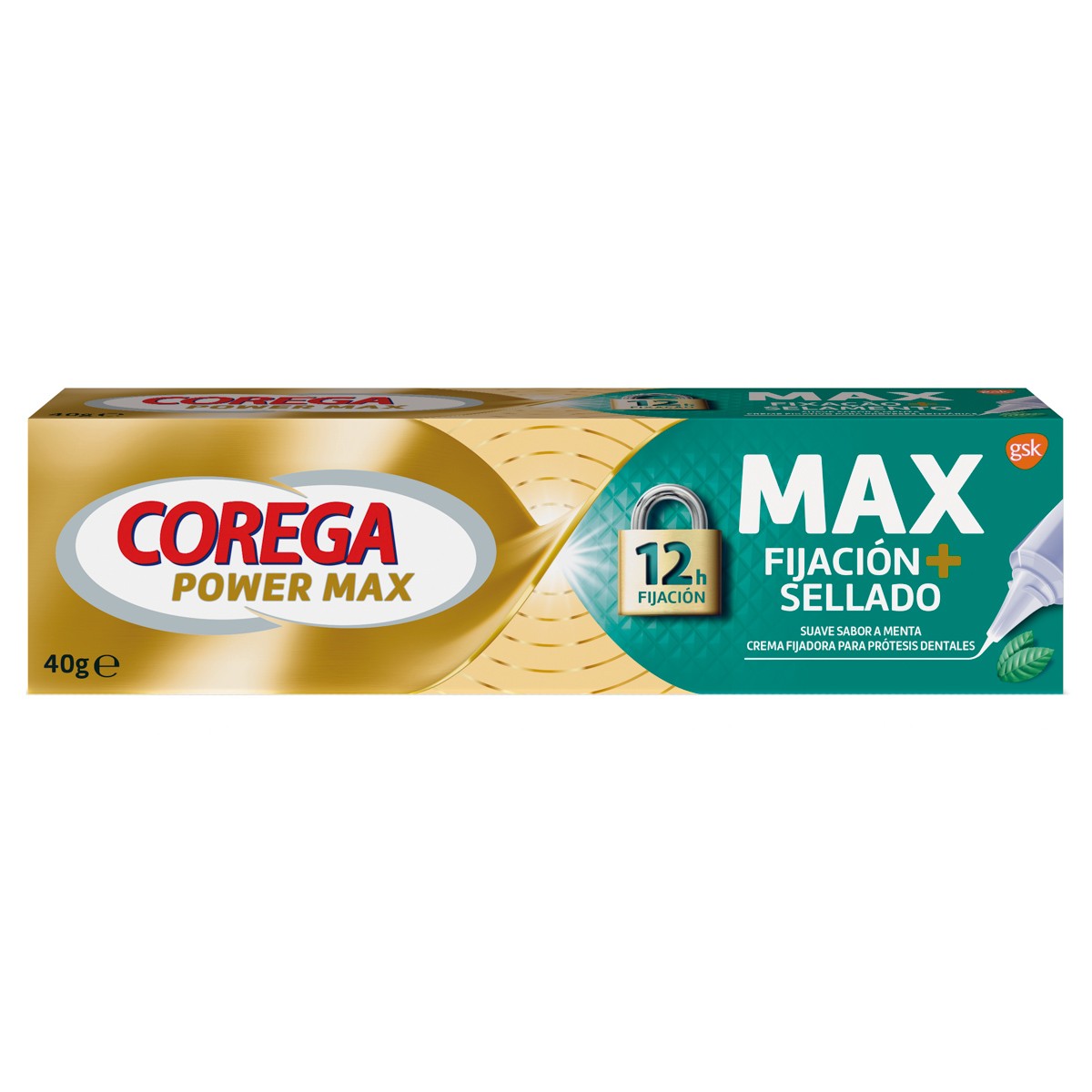 Corega máxima fijación sellado menta 40g Imagen de Corega máxima fijación sellado menta 40g