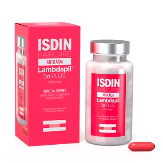 Isdin lambdapil anticaída 5 alfa plus 60 cápsulas Imagen de Isdin lambdapil anticaída 5 alfa plus 60 cápsulas