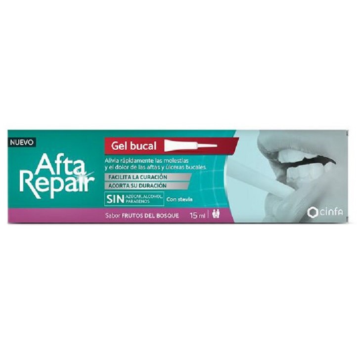 Cinfa Afta Repair gel bucal con sabor a frutos del bosque 15ml Imagen de Cinfa Afta Repair gel bucal con sabor a frutos del bosque 15ml