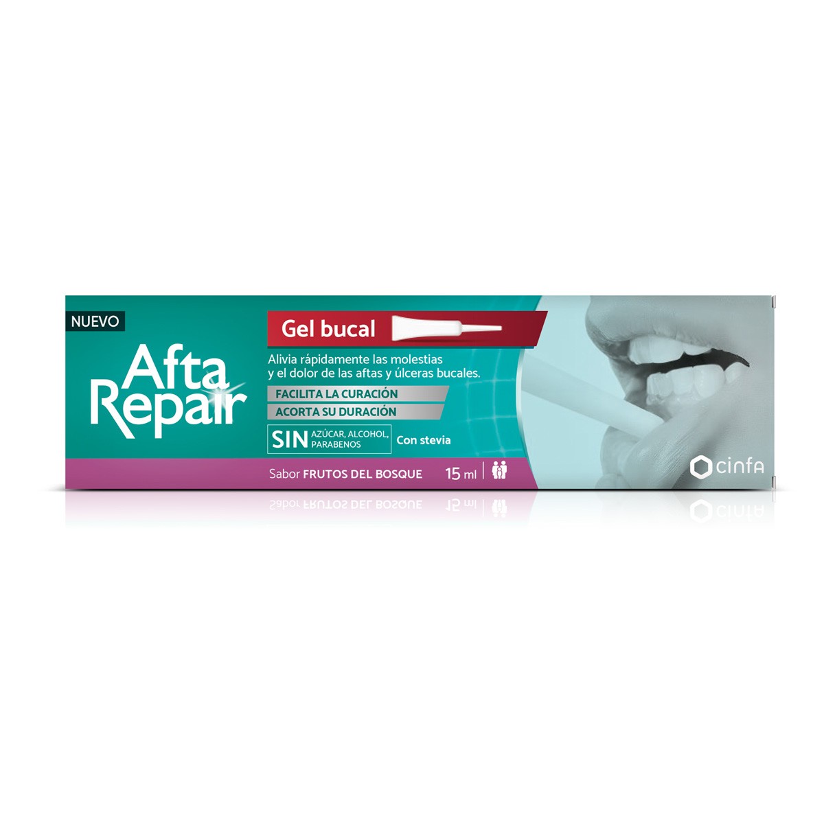 Imagen de Cinfa Afta Repair gel bucal con sabor a frutos del bosque 15ml