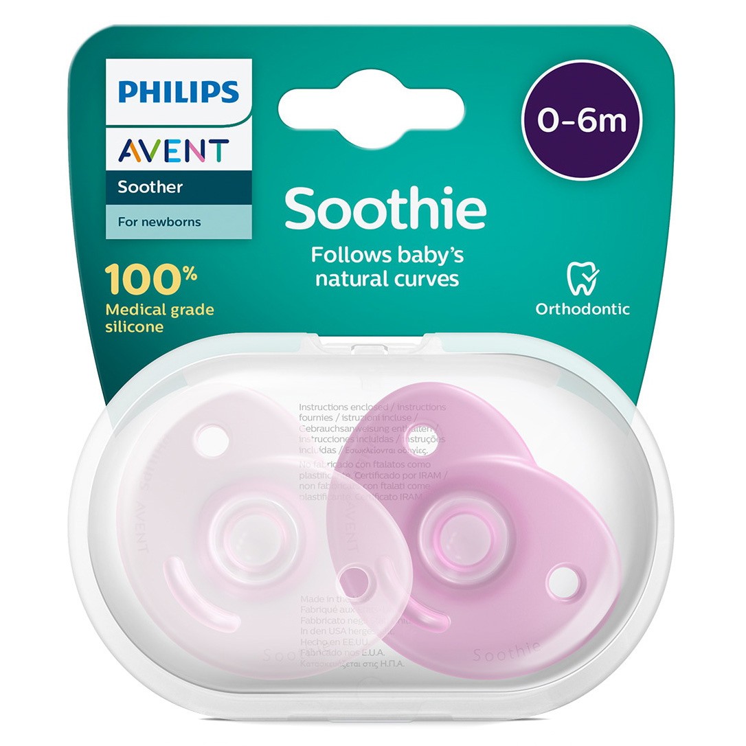 Avent chupete soothies silicona 0-6 meses niña Imagen de Avent chupete soothies silicona 0-6 meses niña