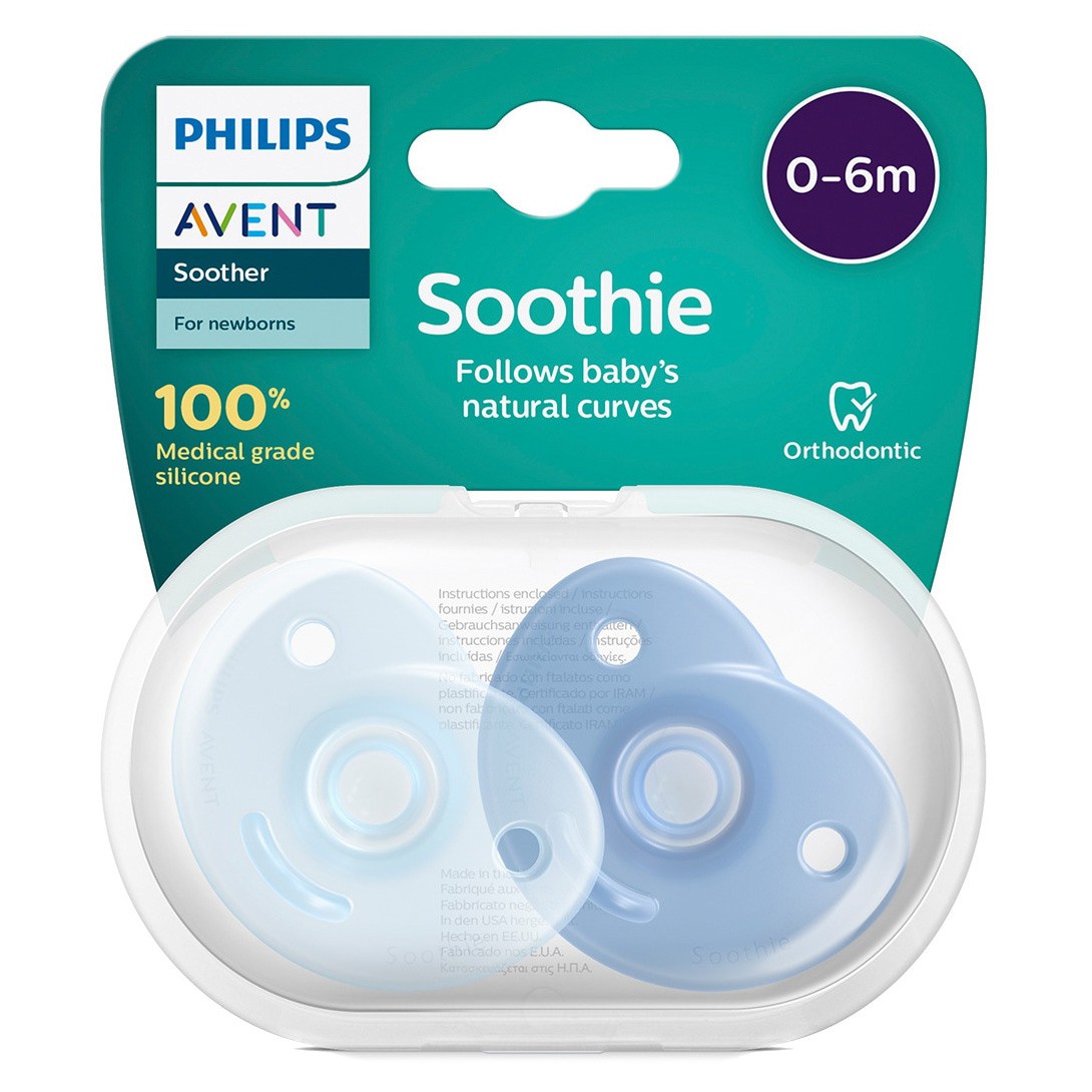 Avent chupete soothies silicona 0-6 meses niño Imagen de Avent chupete soothies silicona 0-6 meses niño
