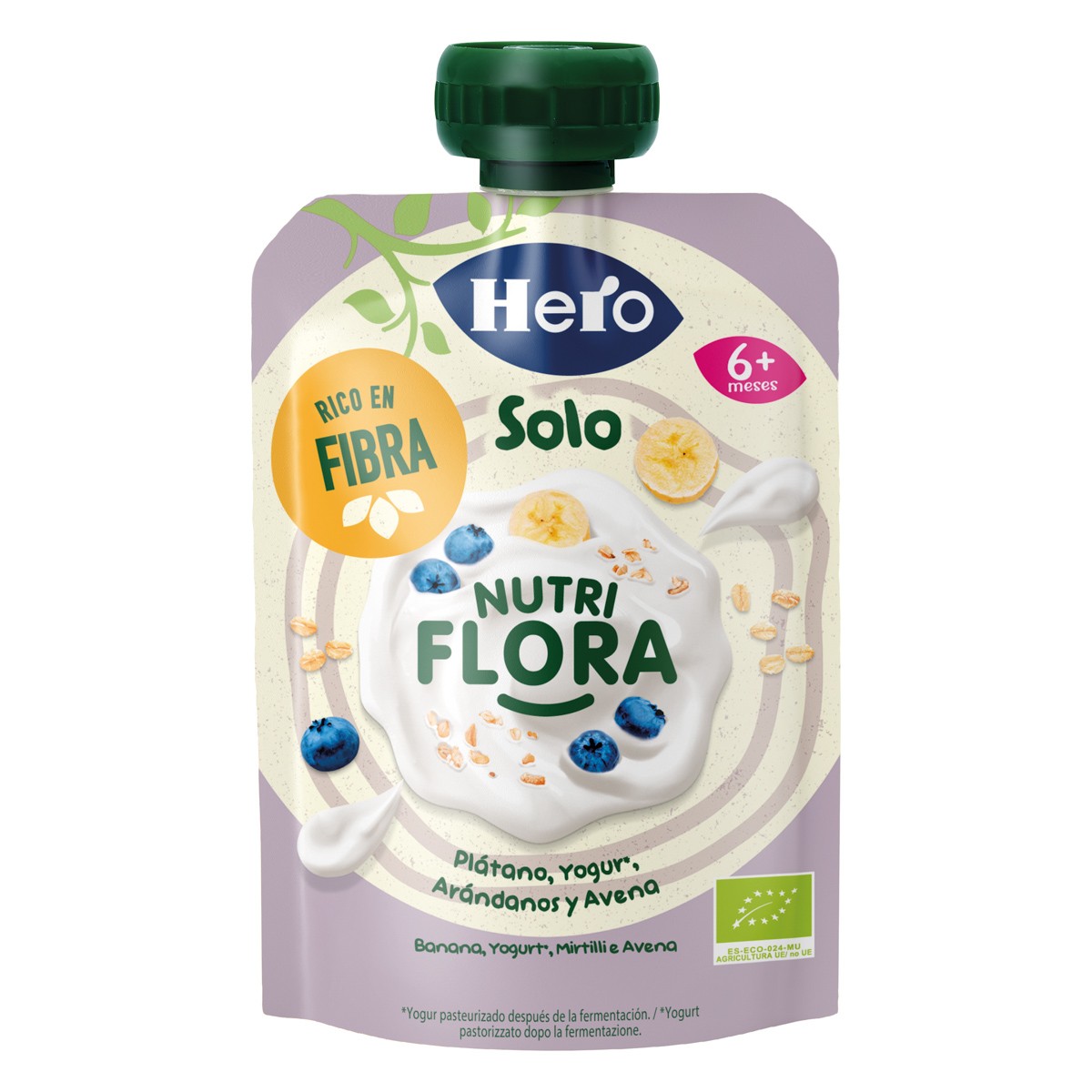Hero Baby Solo Eco Platano Arandano Yogur 100gr Imagen de Hero Baby Solo Eco Platano Arandano Yogur 100gr