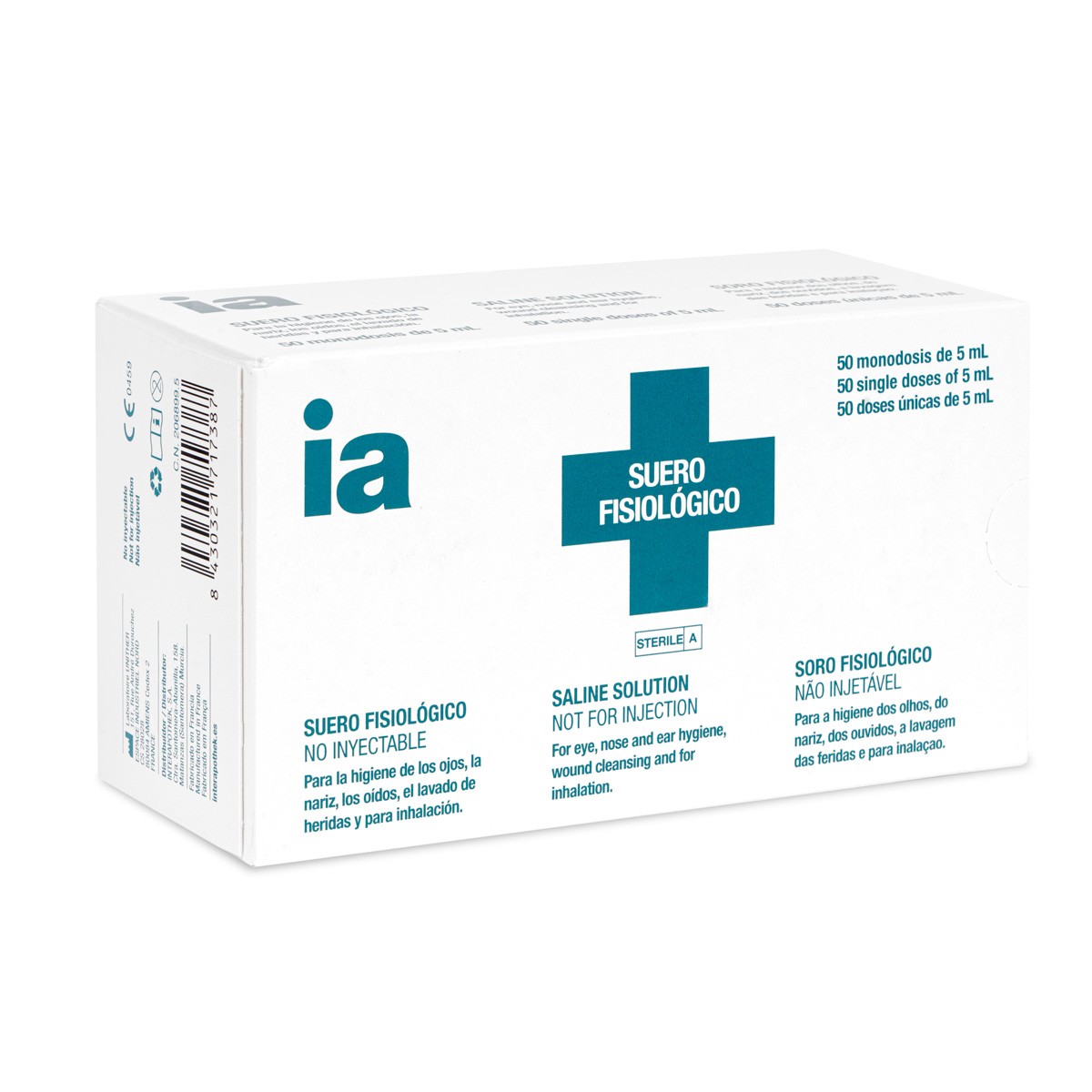 Interapothek suero fisiológico 50 monodosis Imagen de Interapothek suero fisiológico 50 monodosis