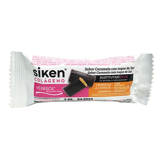Siken sustitutivo colágeno barrita caramelo 40g Imagen de Siken sustitutivo colágeno barrita caramelo 40g