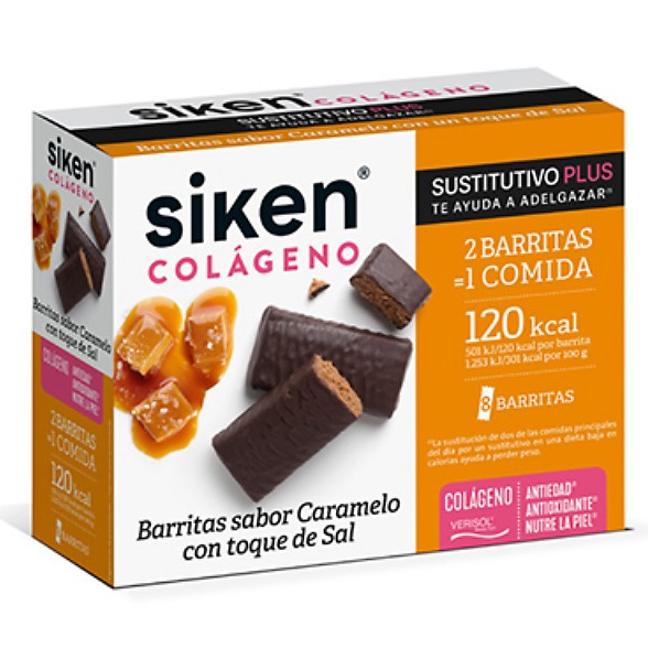 Siken sustitutivo colágeno barrita caramelo 8u Imagen de Siken sustitutivo colágeno barrita caramelo 8u