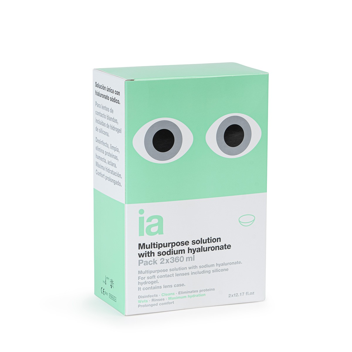 Interapothek pack solución única con ácido hialurónico 2x360ml Imagen de Interapothek pack solución única con ácido hialurónico 2x360ml