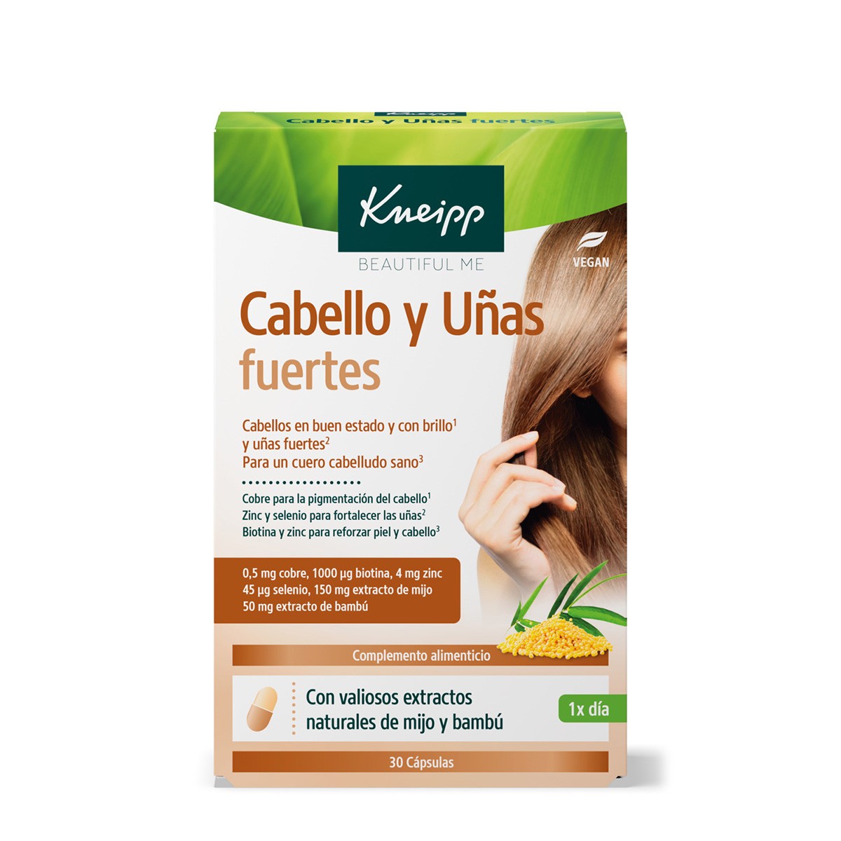 Kneipp cabello y uñas fuertes 30 cápsulas Imagen de Kneipp cabello y uñas fuertes 30 cápsulas