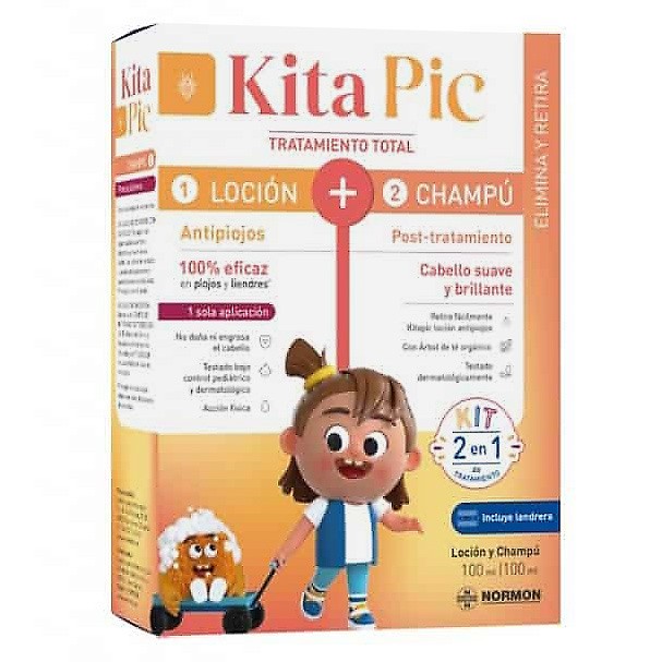 Kitapic kit tratamiento total antipiojos 100ml Imagen de Kitapic kit tratamiento total antipiojos 100ml
