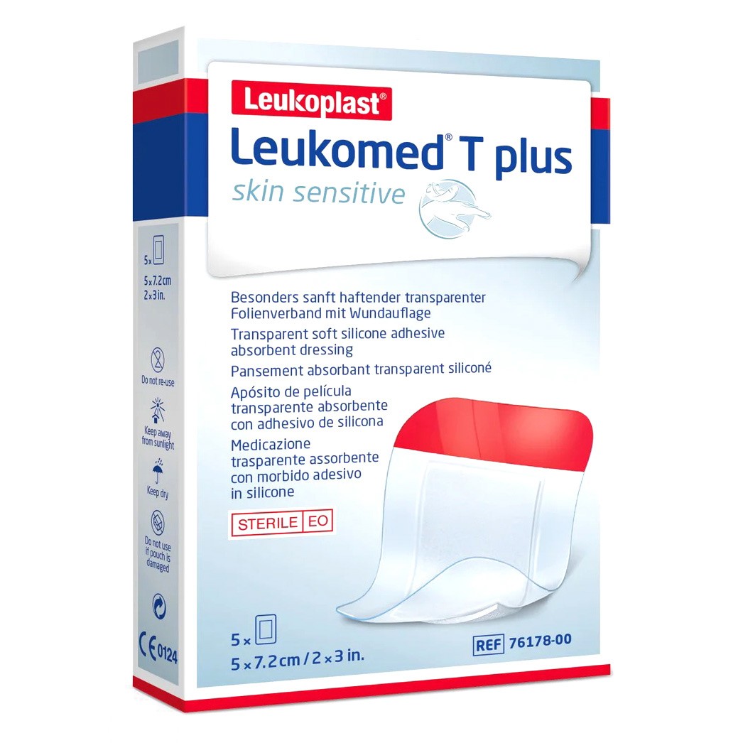 Leukomed Skin Sensitive 5cmx7,2cm 5u Imagen de Leukomed Skin Sensitive 5cmx7,2cm 5u