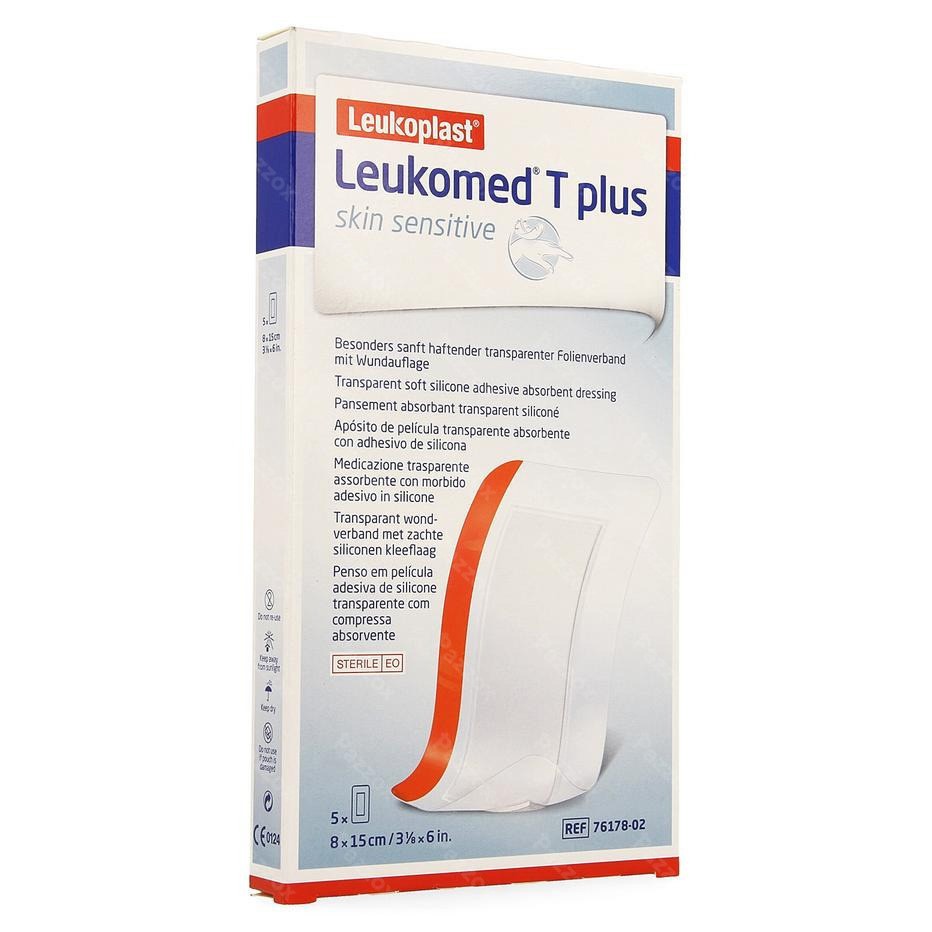 Leukoplast Leukomed Skin Sensitive apósito estéril 8 x 15 cm 5u Imagen de Leukoplast Leukomed Skin Sensitive apósito estéril 8 x 15 cm 5u