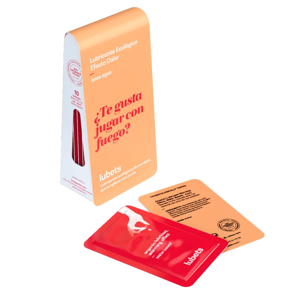 Lubets Lubricantes a base de agua ecológicos con efecto calor 10 x 4ml Imagen de Lubets Lubricantes a base de agua ecológicos con efecto calor 10 x 4ml