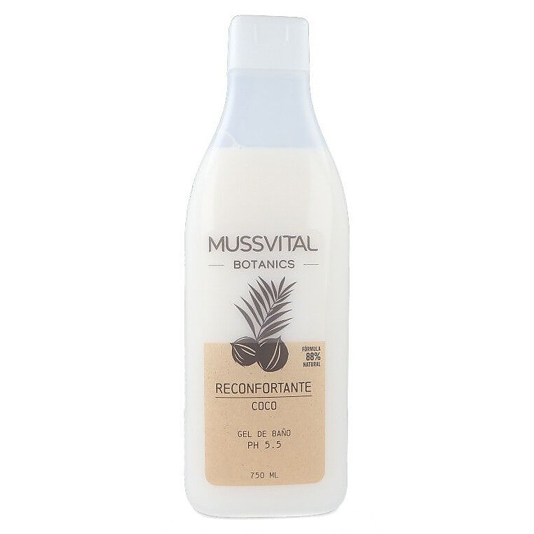 Mussvital Botanics gel de baño aceite de coco 750ml Imagen de Mussvital Botanics gel de baño aceite de coco 750ml