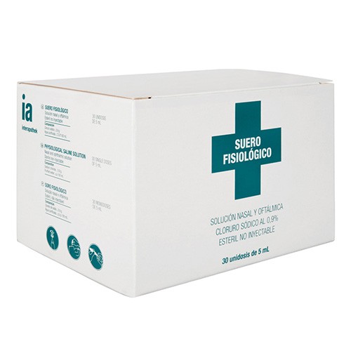 Interapothek suero fisiológico 30 monodosis Imagen de Interapothek suero fisiológico 30 monodosis