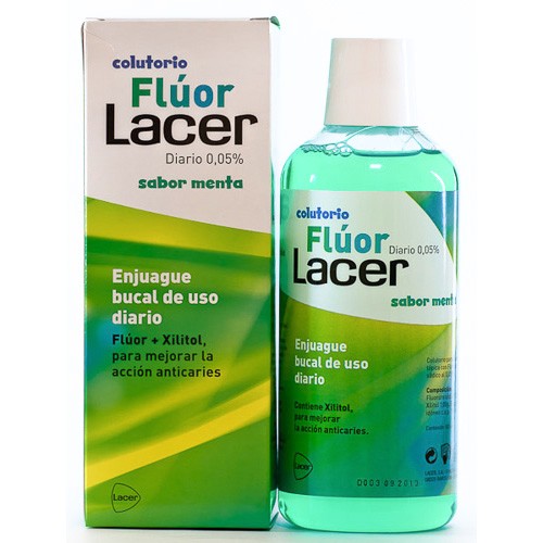 Lacer Colutorio Fluor Menta 0,05 500ml Imagen de Lacer Colutorio Fluor Menta 0,05 500ml