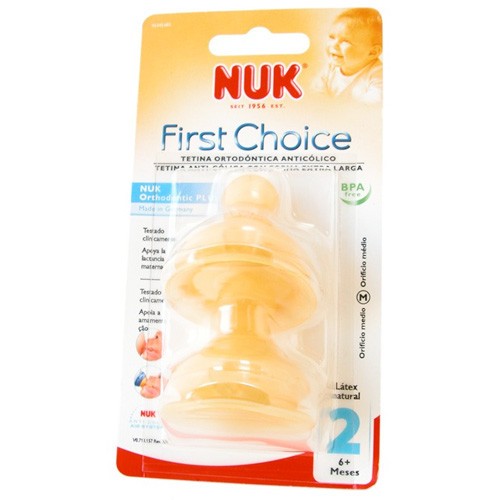 Nuk Fc+ tetina ancha de látex talla M 2u Imagen de Nuk Fc+ tetina ancha de látex talla M 2u